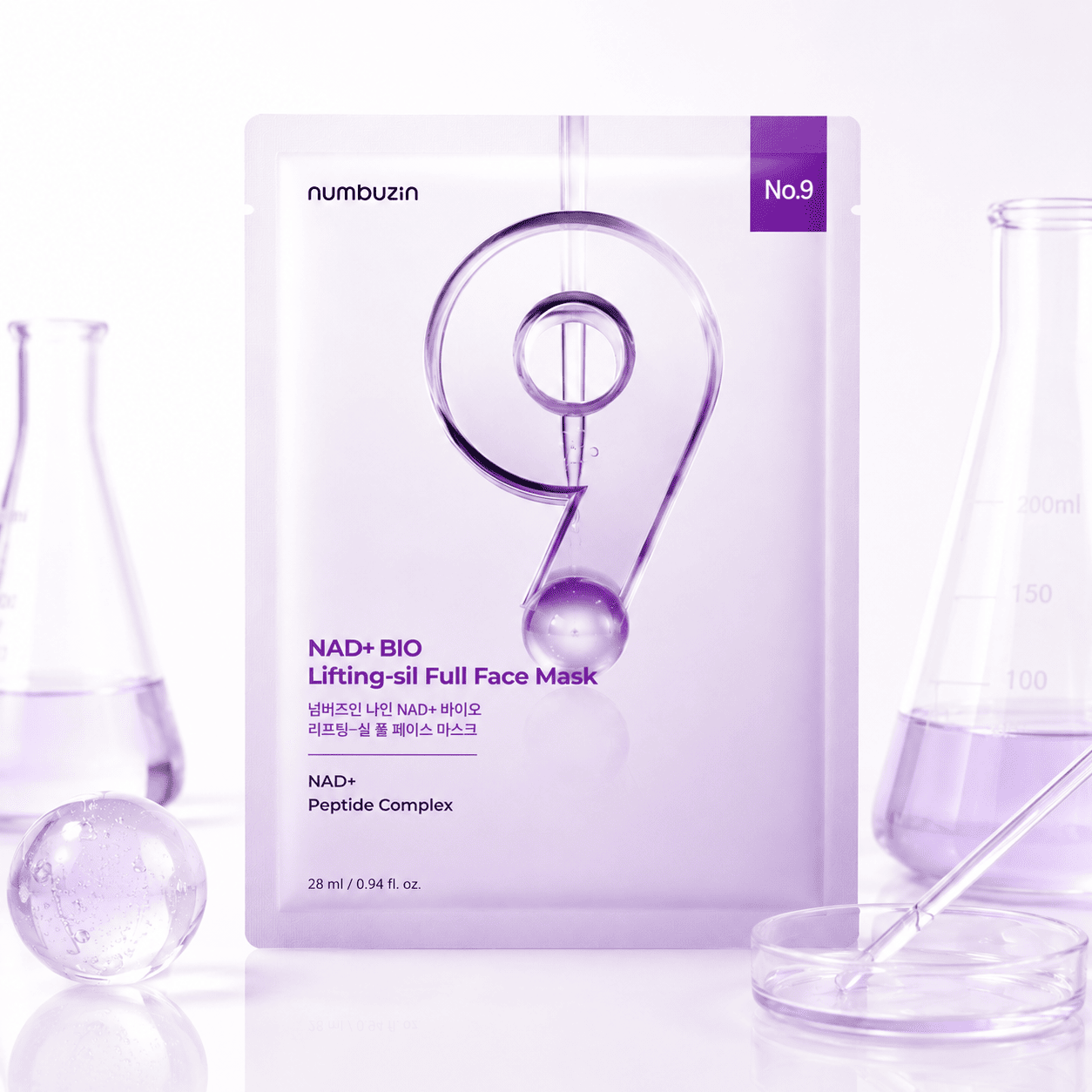 Numbuzin No.9 NAD+ Bio Lifting-sil Full Face Mask 28ml