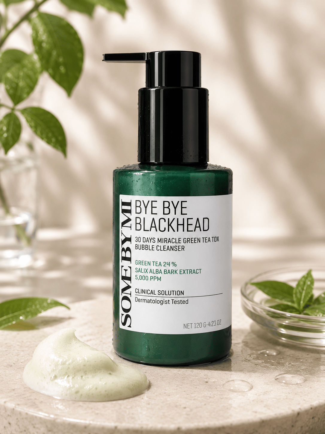 SOME BY MI  Bye Bye Blackhead 30 Days Miracle Green Tea Tox Bubble Cleanser - 120g