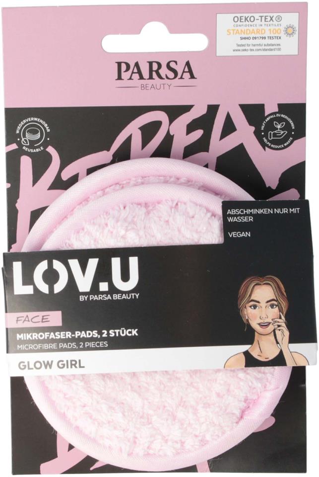 PARSA Beauty - Set Of 2: LOV.U Microfiber Pads [Set Of 2: Pink]