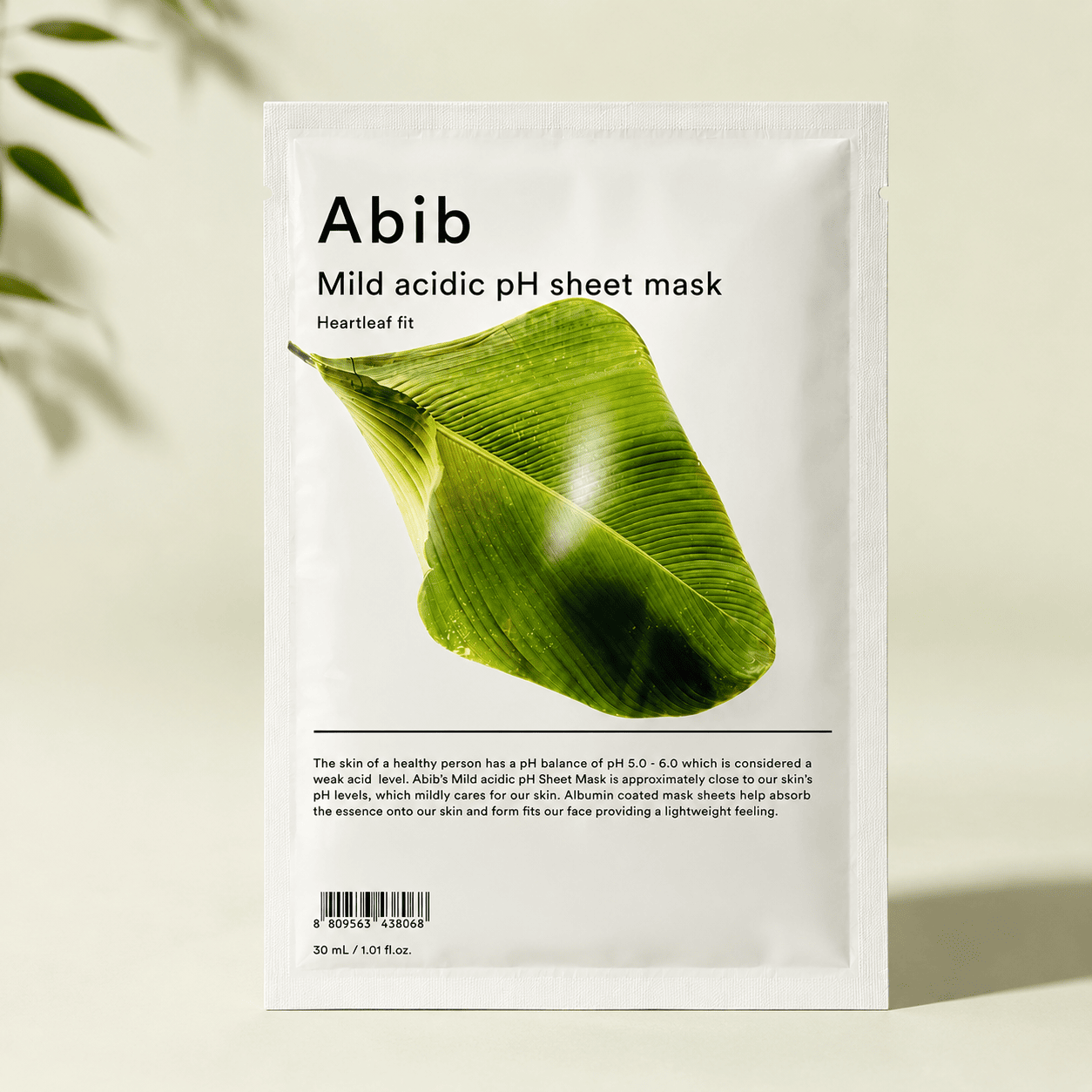 Abib Mild Acidic pH Sheet Mask Heartleaf Fit